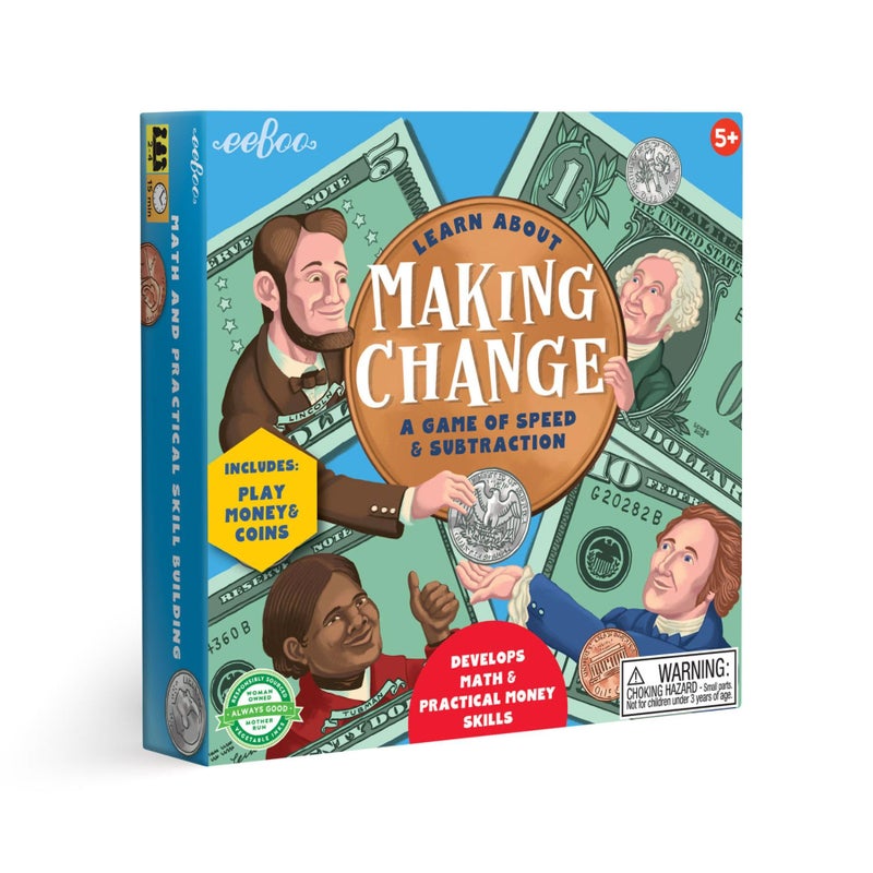 eeBoo: Making Change Game, Develops Math and Practical Money Skills, Educational Game That Allows for Skills to Form, Perfect for Ages 5 and up - Image 1